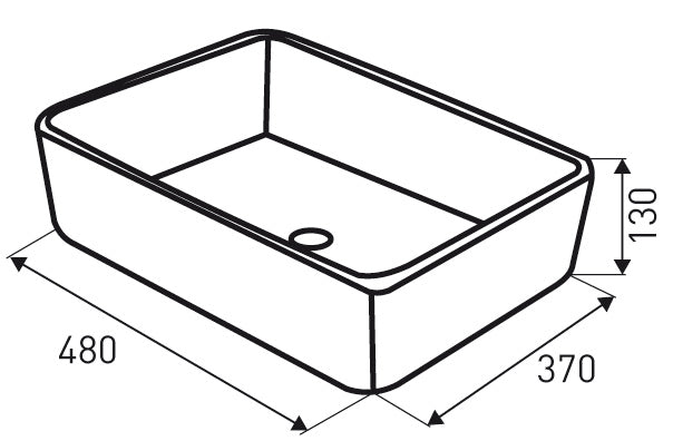 Lavoar blat KR-182, 48x37cm, ceramica sanitara