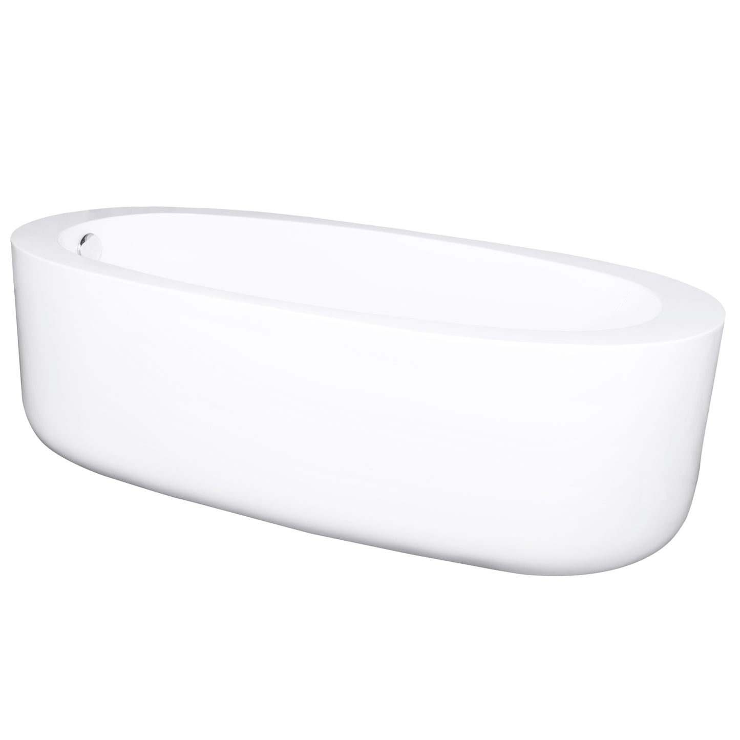 Cada de baie freestanding Mbo-Paula, 169x80x57, alb, acril antibacterian - MarbelOn