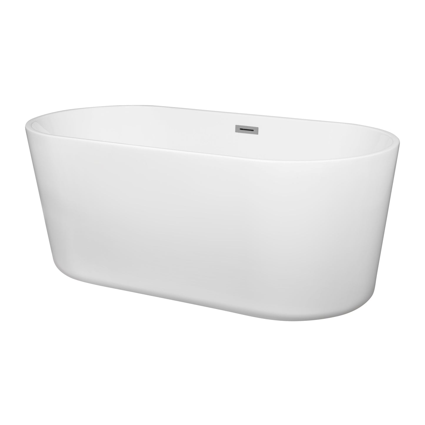 Cada de baie freestanding Mbo-Nora, 157x75x60, alb, acril antibacterian - MarbelOn
