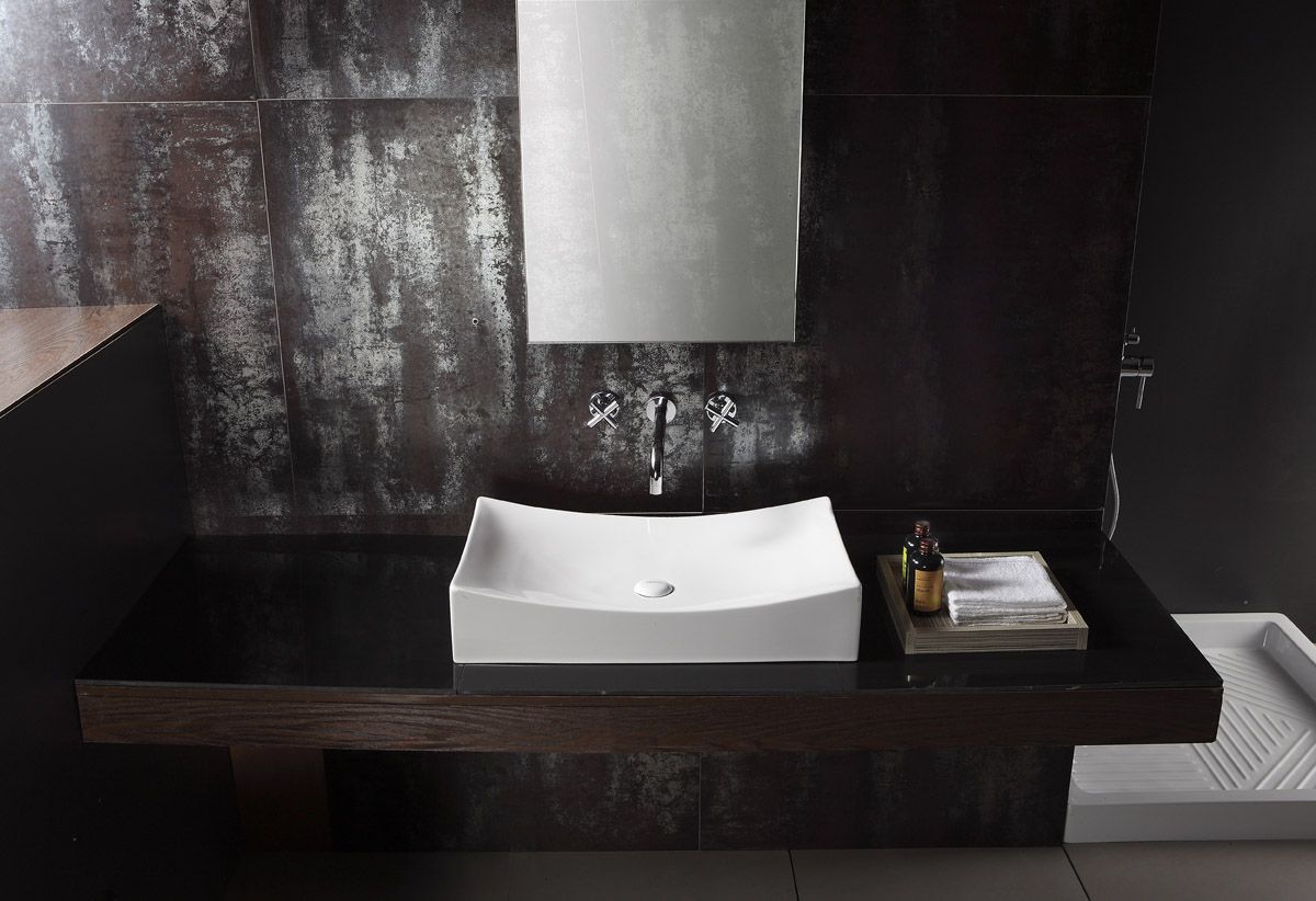 Lavoar blat Rea Impero 2N, 66x40cm, ceramica sanitara - MarbelOn