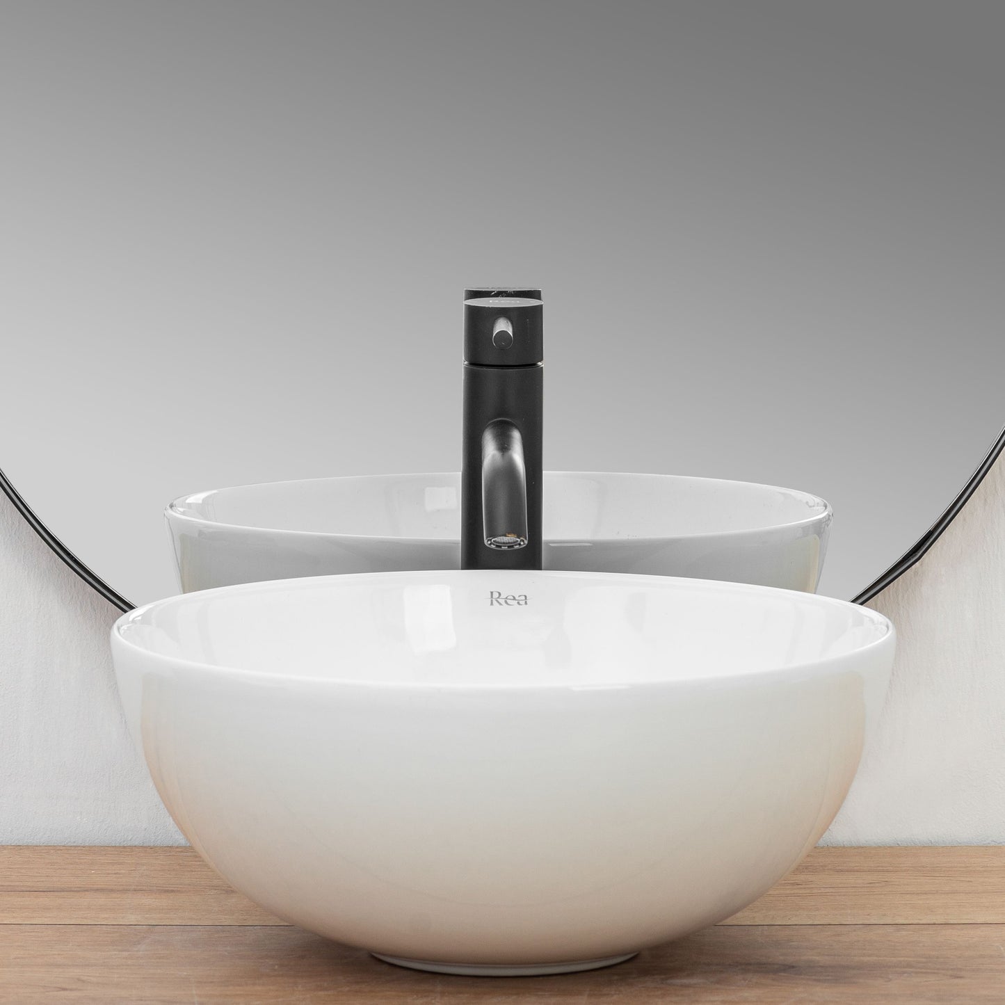 Lavoar blat Rea Stella, 36x36cm, ceramica sanitara - MarbelOn