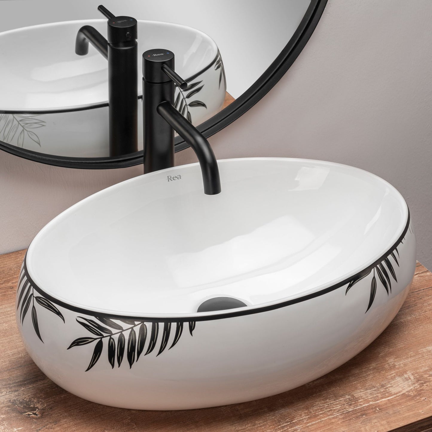 Lavoar blat Rea Shila, 46.5x31cm, ceramica sanitara - MarbelOn