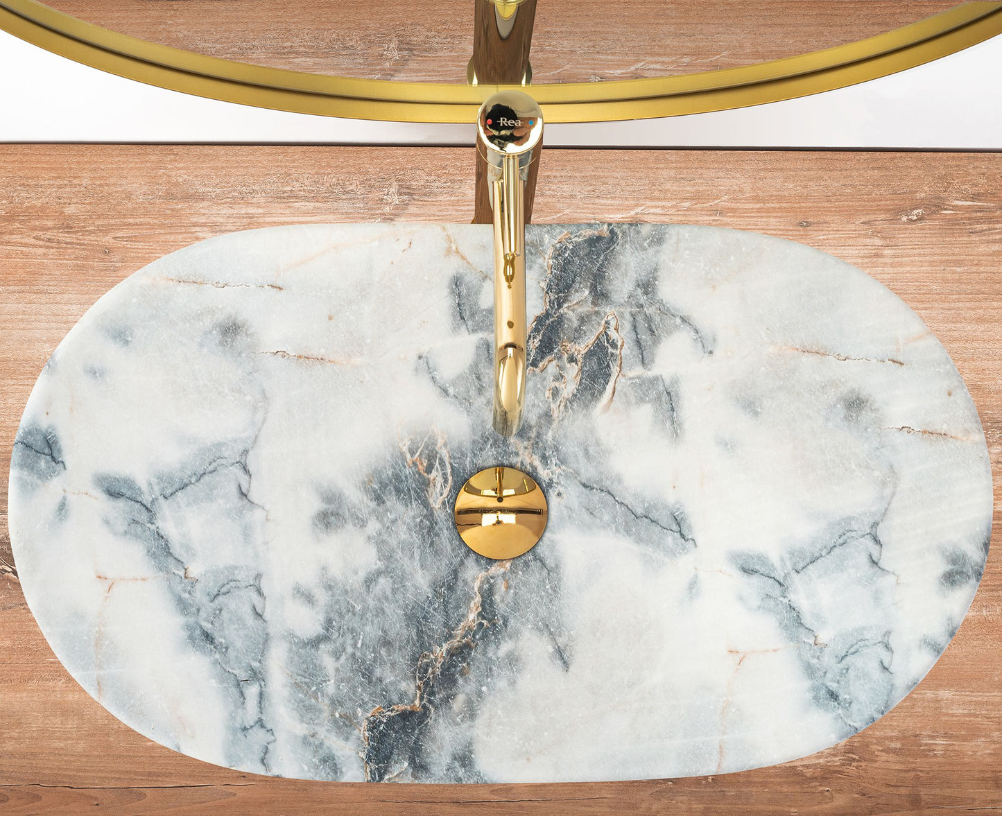 Lavoar blat Rea Royal Granit Mat, 60x36cm, ceramica sanitara - MarbelOn