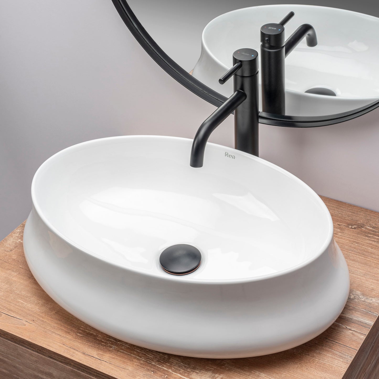 Lavoar blat Rea Angela, 52.5x37cm, ceramica sanitara - MarbelOn