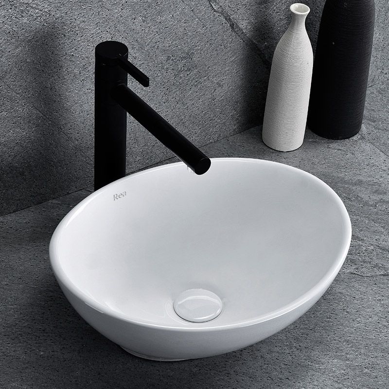 Lavoar blat Rea Sofia, 41x34cm, ceramica sanitara