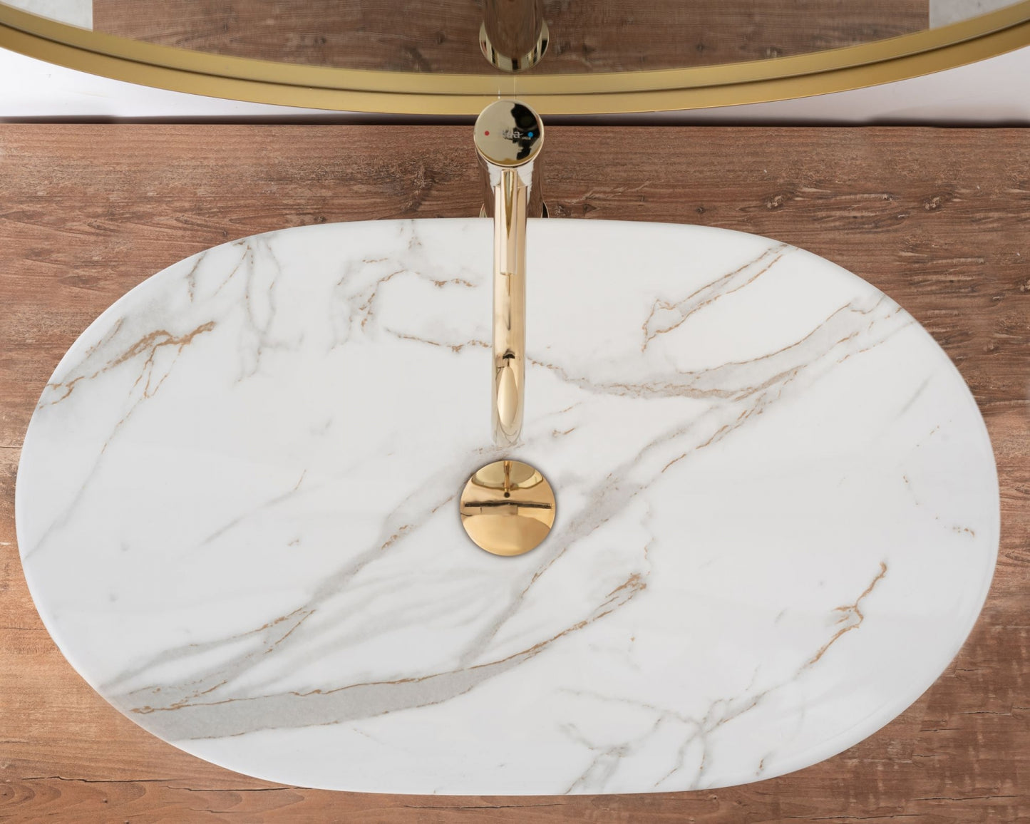 Lavoar blat Rea Royal 60 Shiny Aiax, 60x36cm, ceramica sanitara - MarbelOn