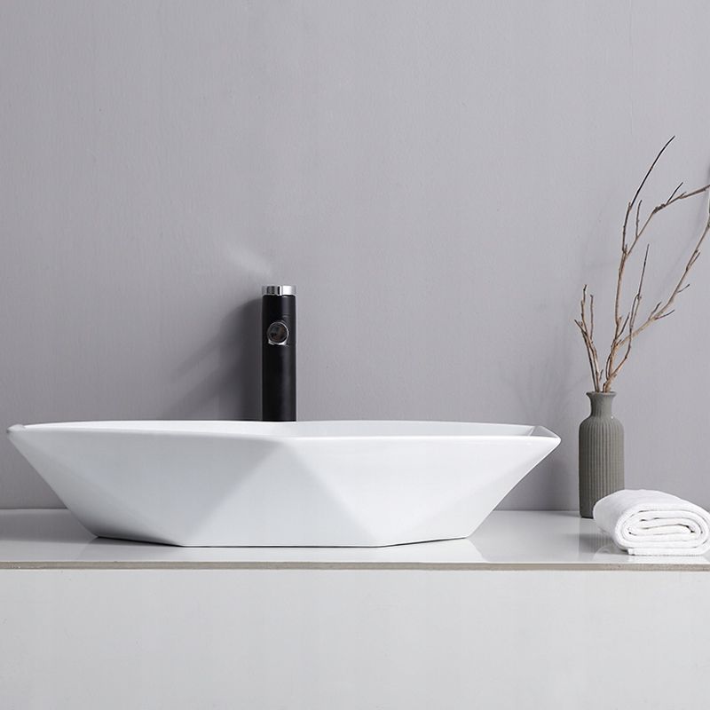 Lavoar blat Rea Vegas White, 57x37cm, ceramica sanitara - MarbelOn