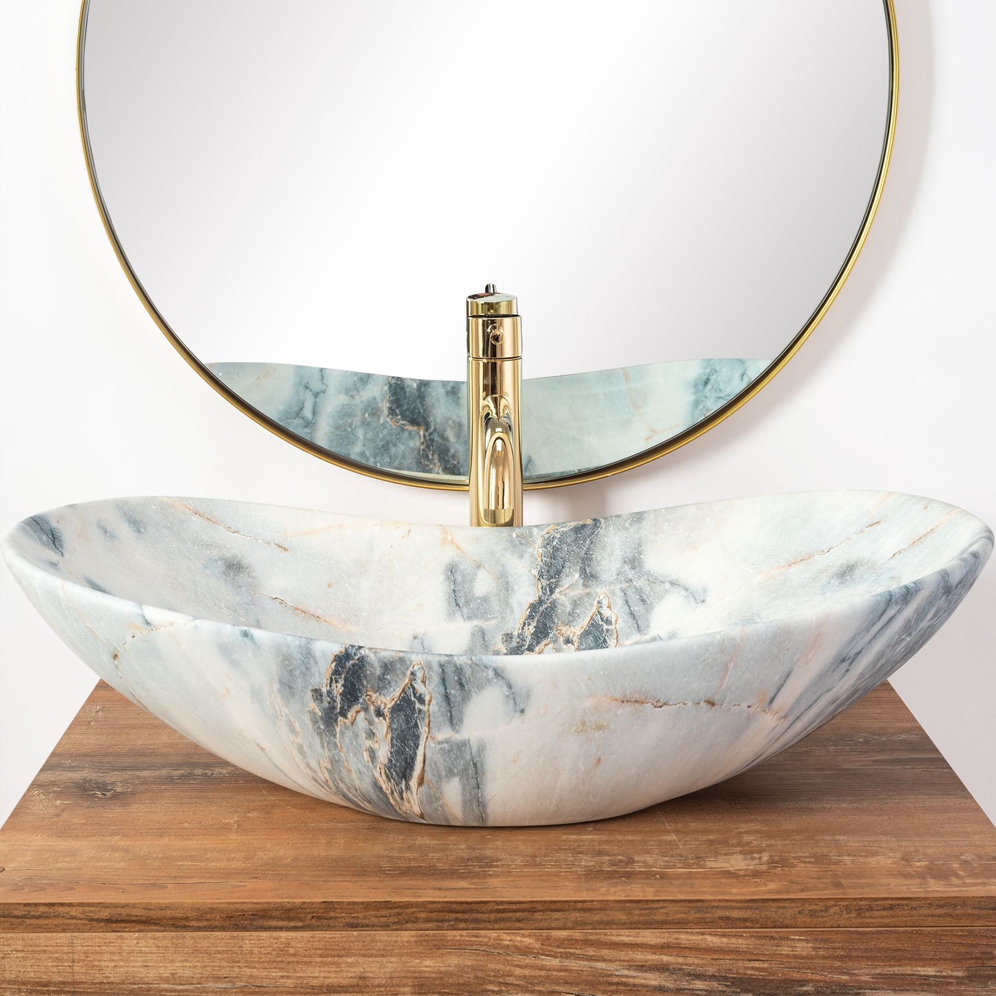 Lavoar blat Rea Royal Granit Mat, 60x36cm, ceramica sanitara - MarbelOn
