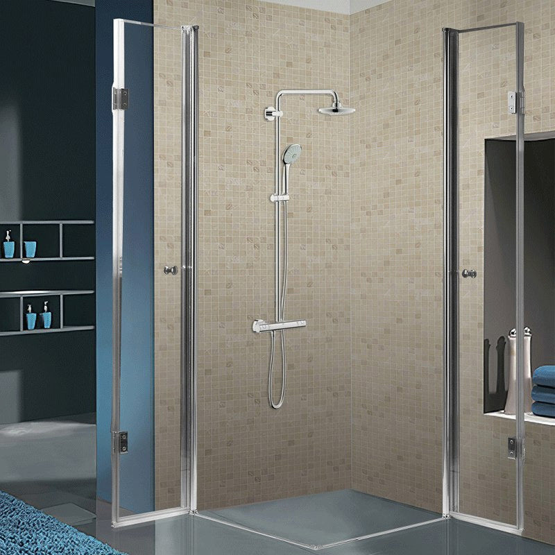 Cabina dus MBO-KZ1290A,80x80cm, finisaj crom