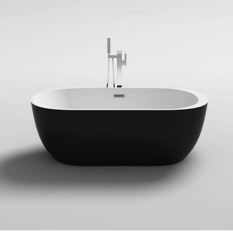 Cada freestanding Mbo-Porto Black, acril, 170x80cm