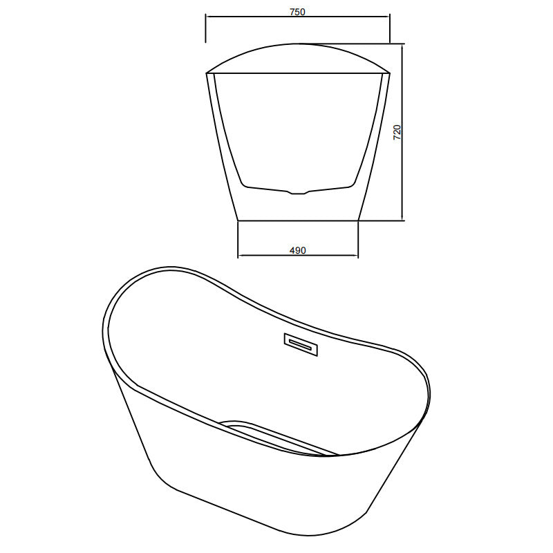 Cada freestanding Mbo-Rica, acril, 170x75cm