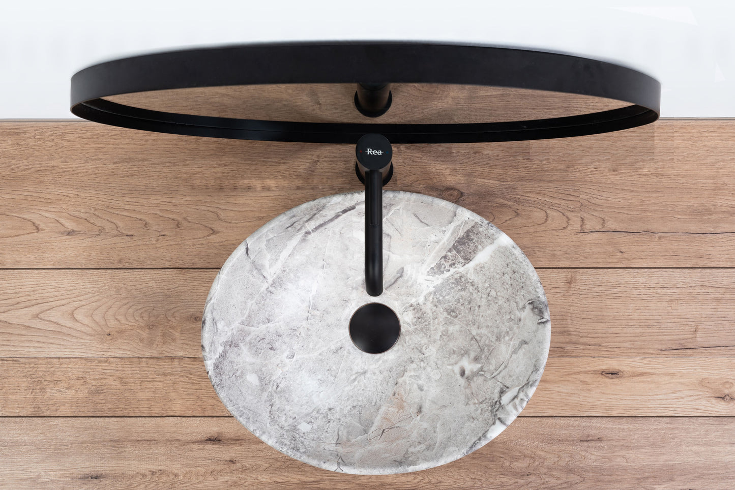 Lavoar blat Rea Sofia Stone, 41x34.5cm, ceramica sanitara