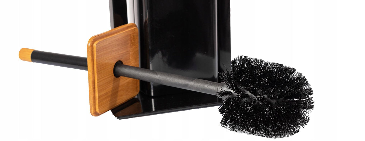 Suport hartie igienica si perie wc 391913, finisaj negru