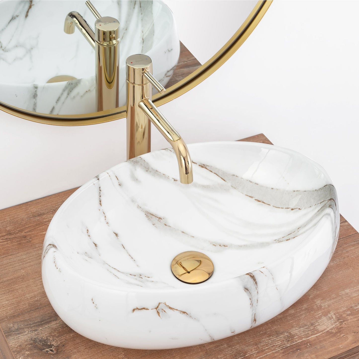 Lavoar blat Rea Linda Lava, 48.5x34cm, ceramica sanitara - MarbelOn