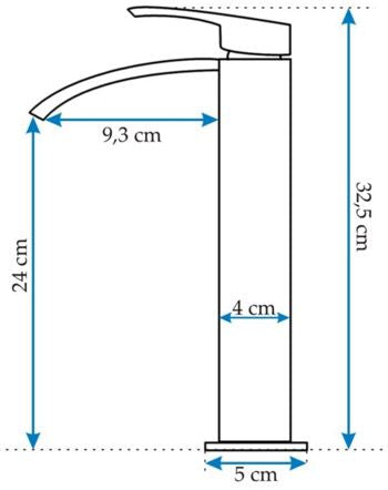 Baterie lavoar Rea Enzo, 32.5 cm, finisaj crom - MarbelOn