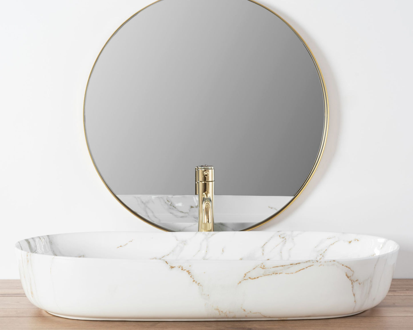 Lavoar blat Rea Cleo Shiny Aiax, 81x41cm, ceramica sanitara