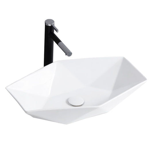 Lavoar blat Rea Vegas White, 57x37cm, ceramica sanitara - MarbelOn