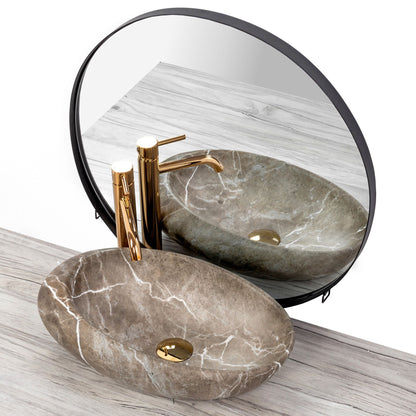 Lavoar blat Rea Roxy B Stone, 49x31cm, ceramica sanitara - MarbelOn