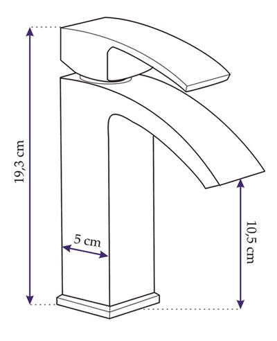 Baterie lavoar Rea Enzo, alama, 19 cm, finisaj crom - MarbelOn