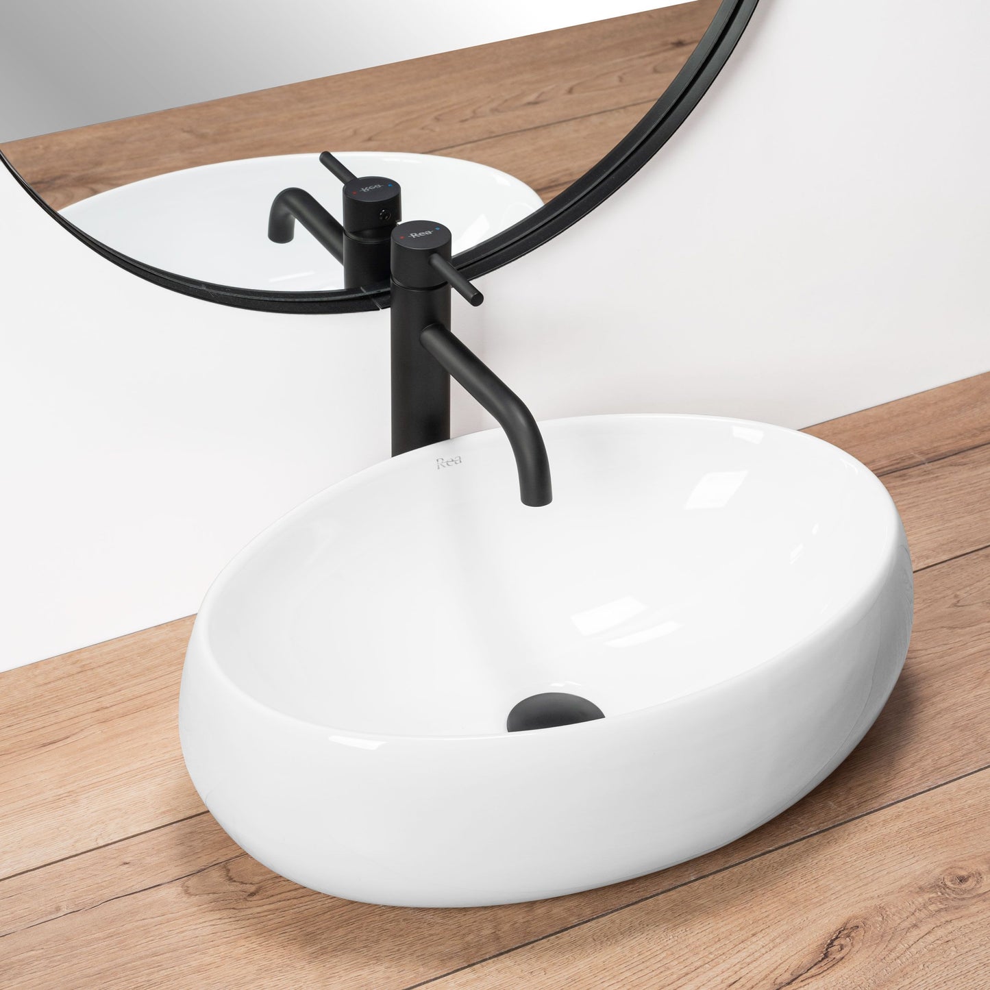 Lavoar blat Rea Linda, 48x34cm, ceramica sanitara - MarbelOn