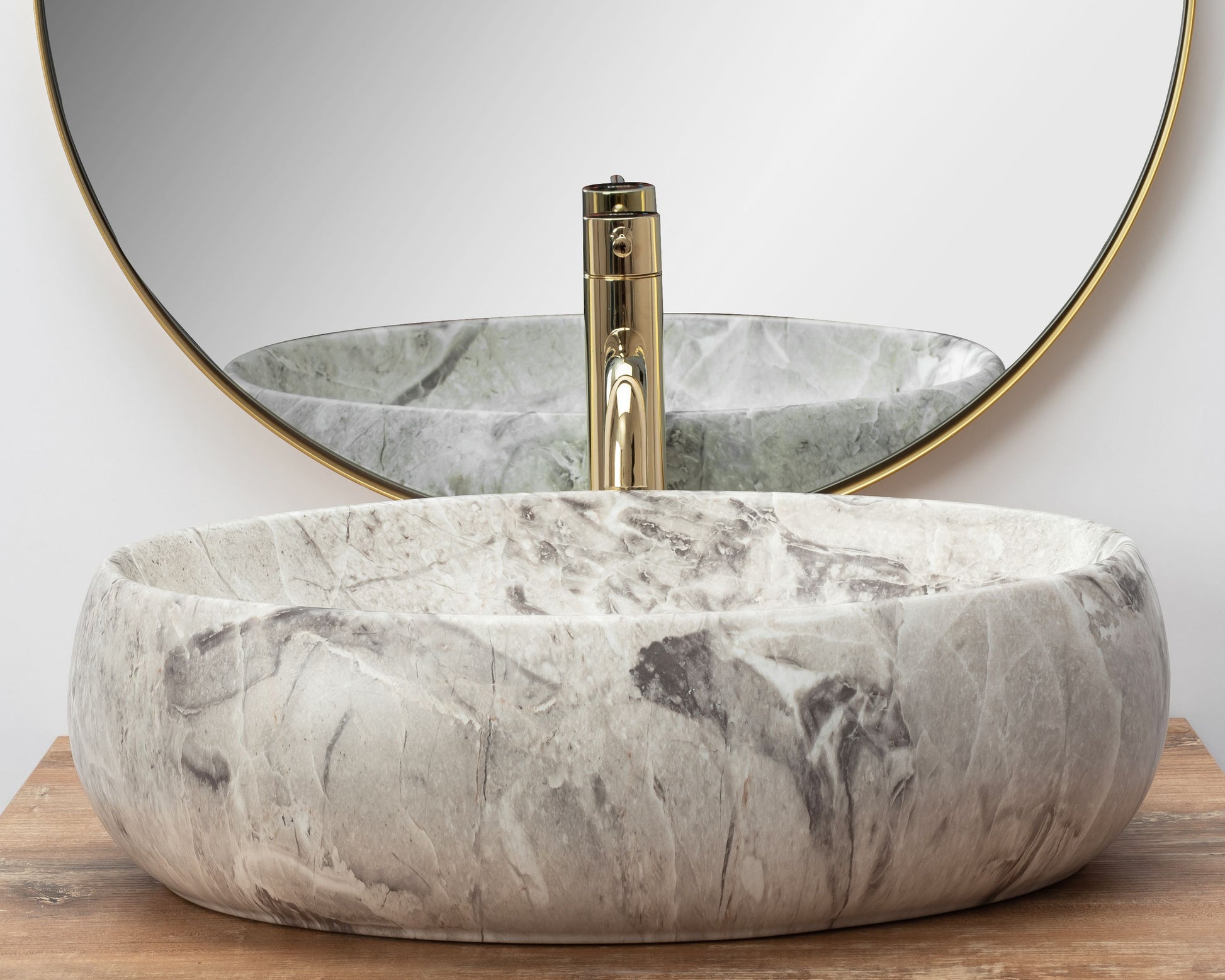 Lavoar blat Rea Linda Stone, 48.5x34cm, ceramica sanitara - MarbelOn