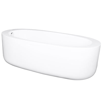 Cada de baie freestanding Mbo-Paula, 169x80x57, alb, acril antibacterian - MarbelOn