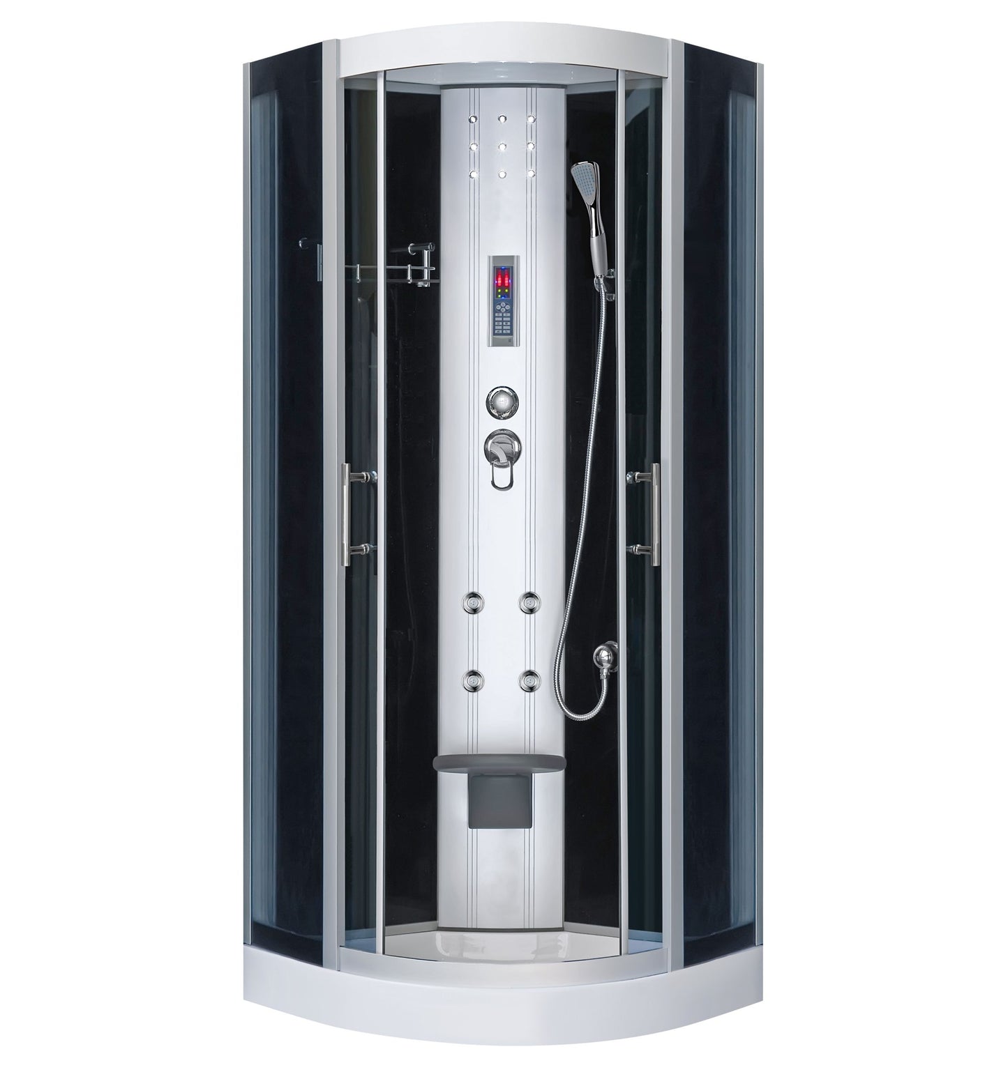 Cabina de dus cu hidromasaj Leticia, panou de control, Led, radio, ventilator - MarbelOn