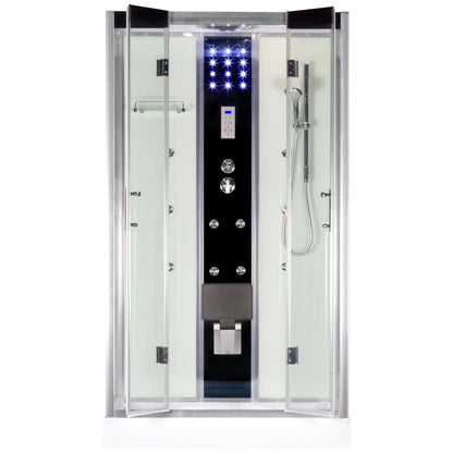 Cabina de dus cu hidromasaj Toulouse, 120x80x215 cm, panou de control, Led, radio, ventilator - MarbelOn