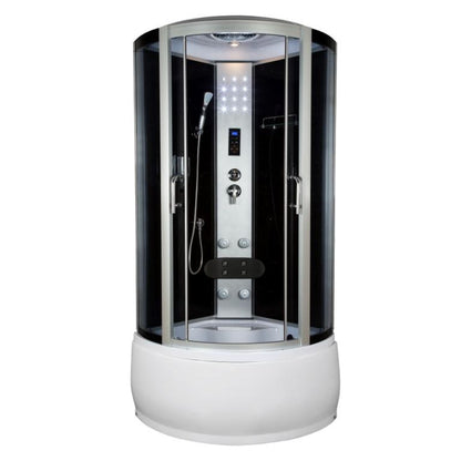 Cabina cu hidromasaj Silver Prime, 90x90cm, LED, ventilator