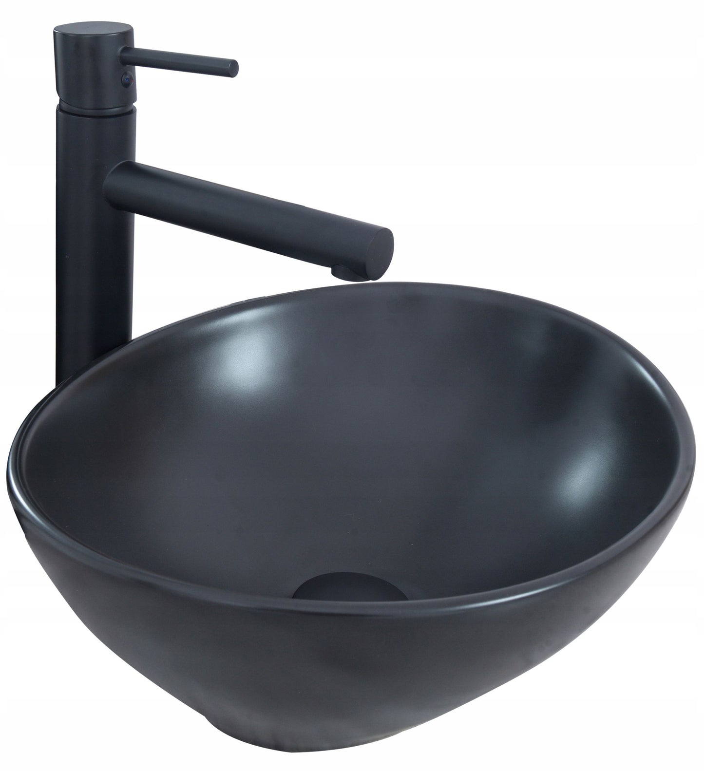 Lavoar blat Sofia, 41x34.5cm, ceramica sanitara, finisaj negru mat