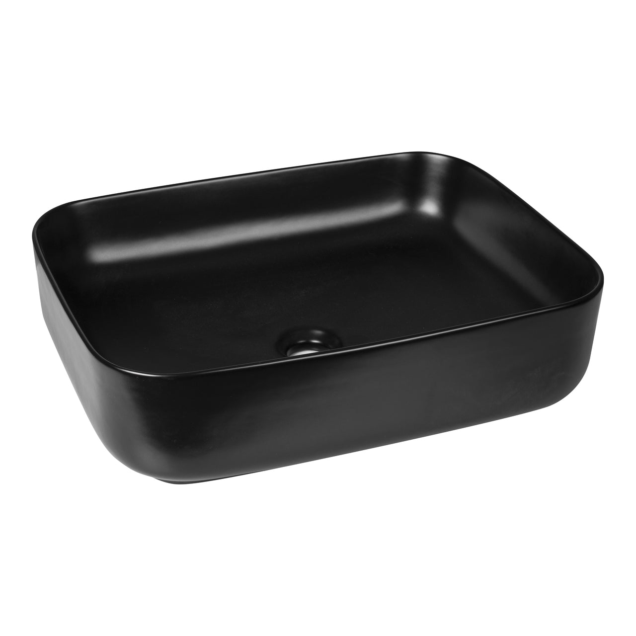 Lavoar blat KR-384, 51x41cm, ceramica sanitara, negru mat