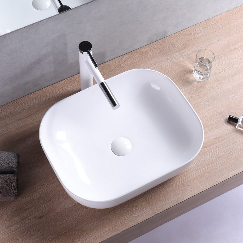 Lavoar blat Rea Mona Slim, 50.5x40cm, ceramica sanitara - MarbelOn