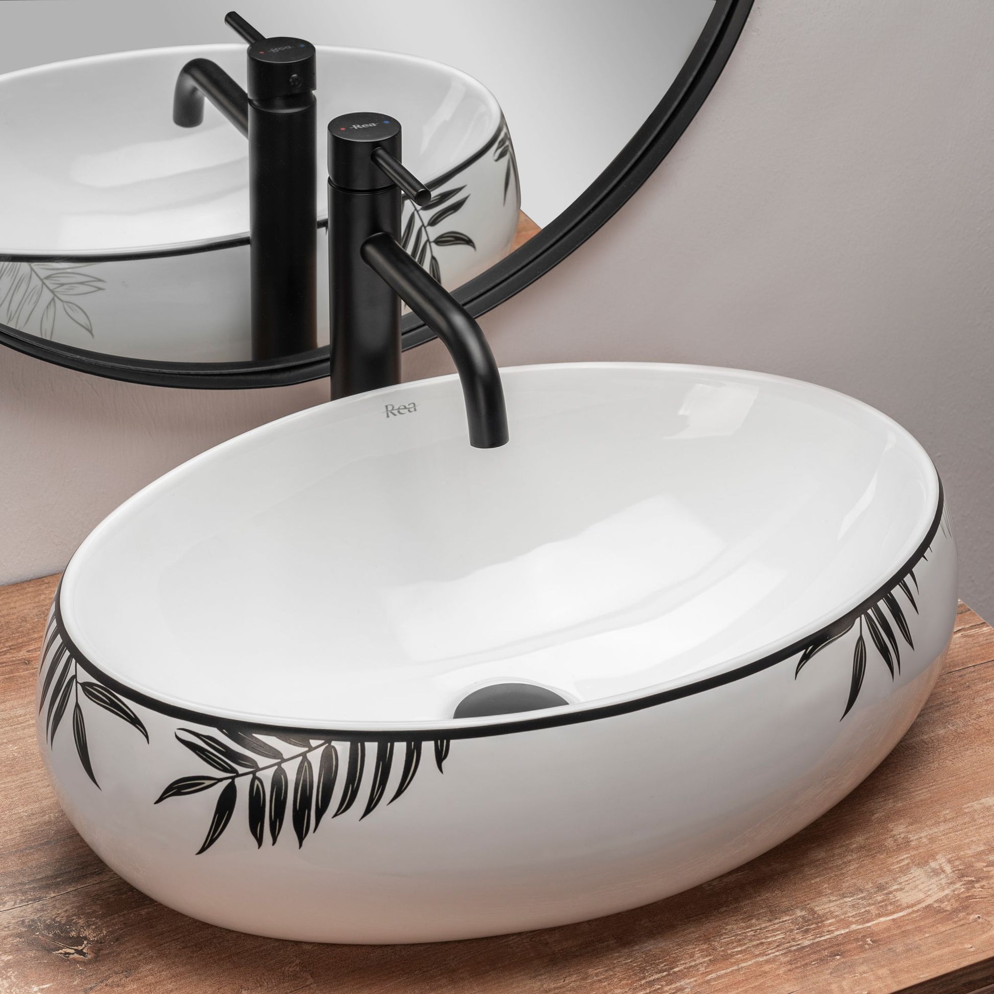 Lavoar blat Rea Shila, 46.5x31cm, ceramica sanitara - MarbelOn