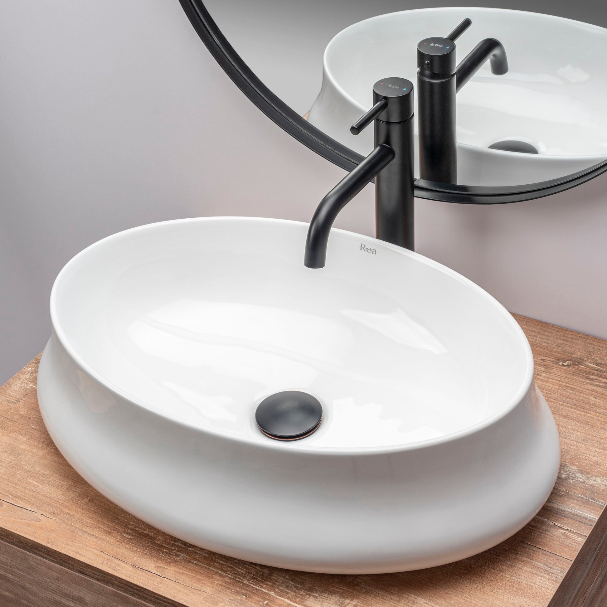 Lavoar blat Rea Angela, 52.5x37cm, ceramica sanitara - MarbelOn