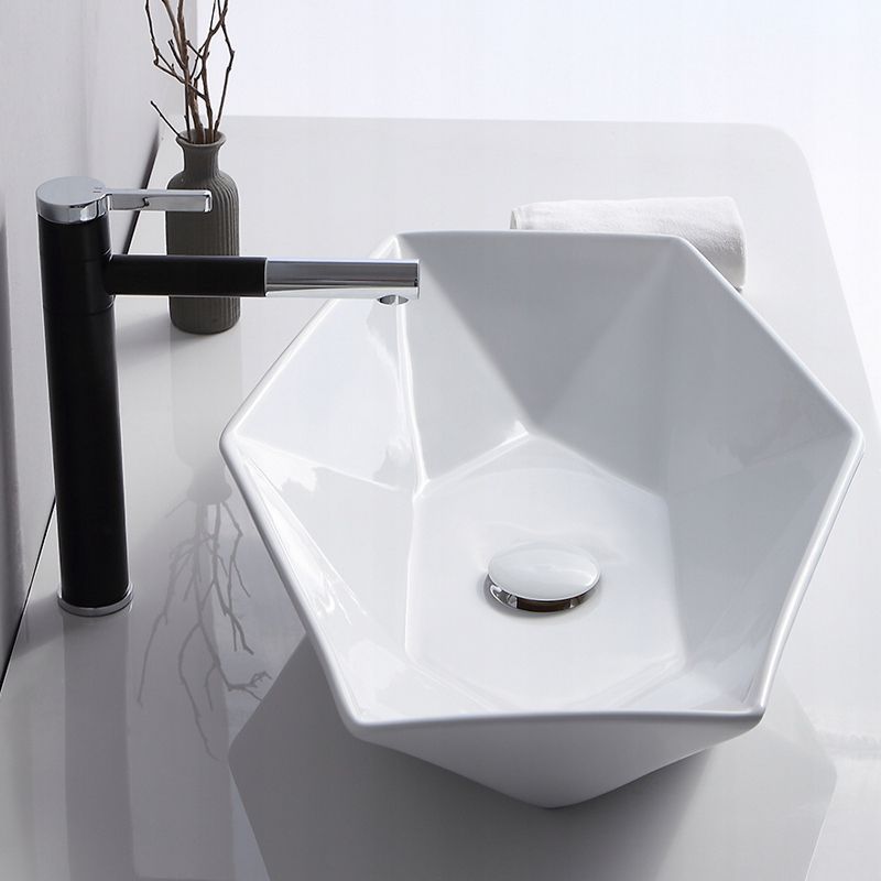 Lavoar blat Rea Vegas White, 57x37cm, ceramica sanitara - MarbelOn