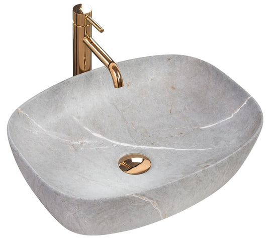 Lavoar blat Rea Freja Grey, 50x38.5cm, ceramica sanitara - MarbelOn