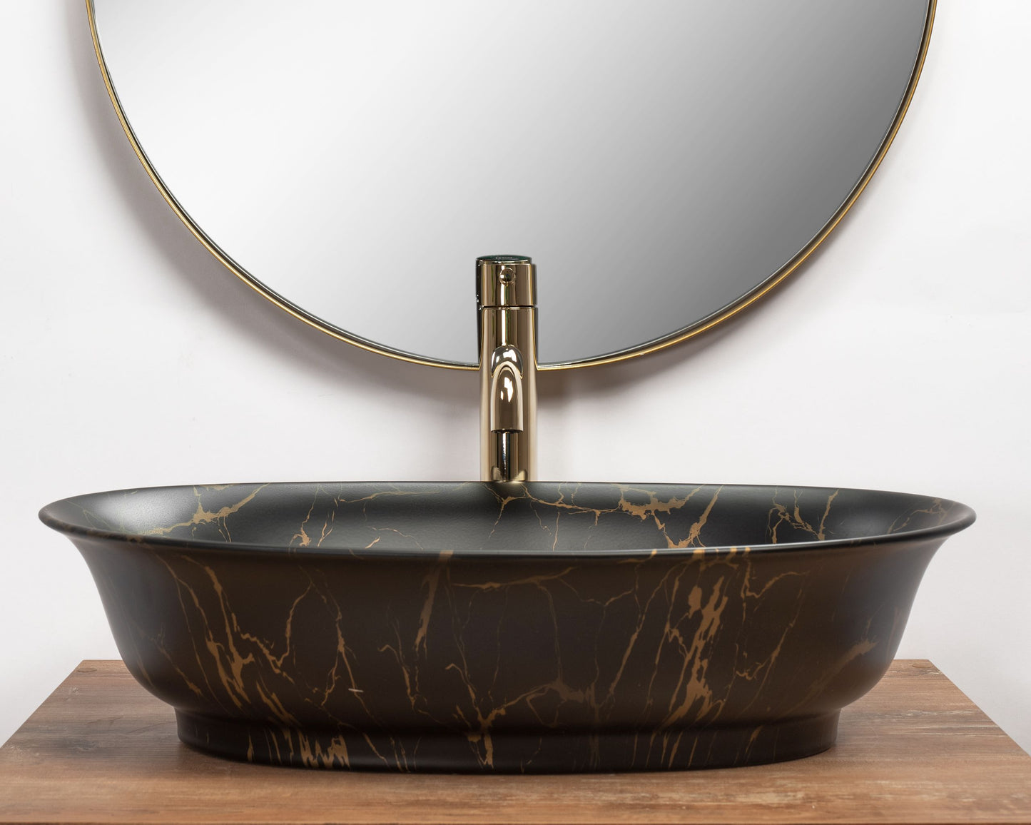 Lavoar blat Rea Roma Marble, 56x40cm, ceramica sanitara - MarbelOn