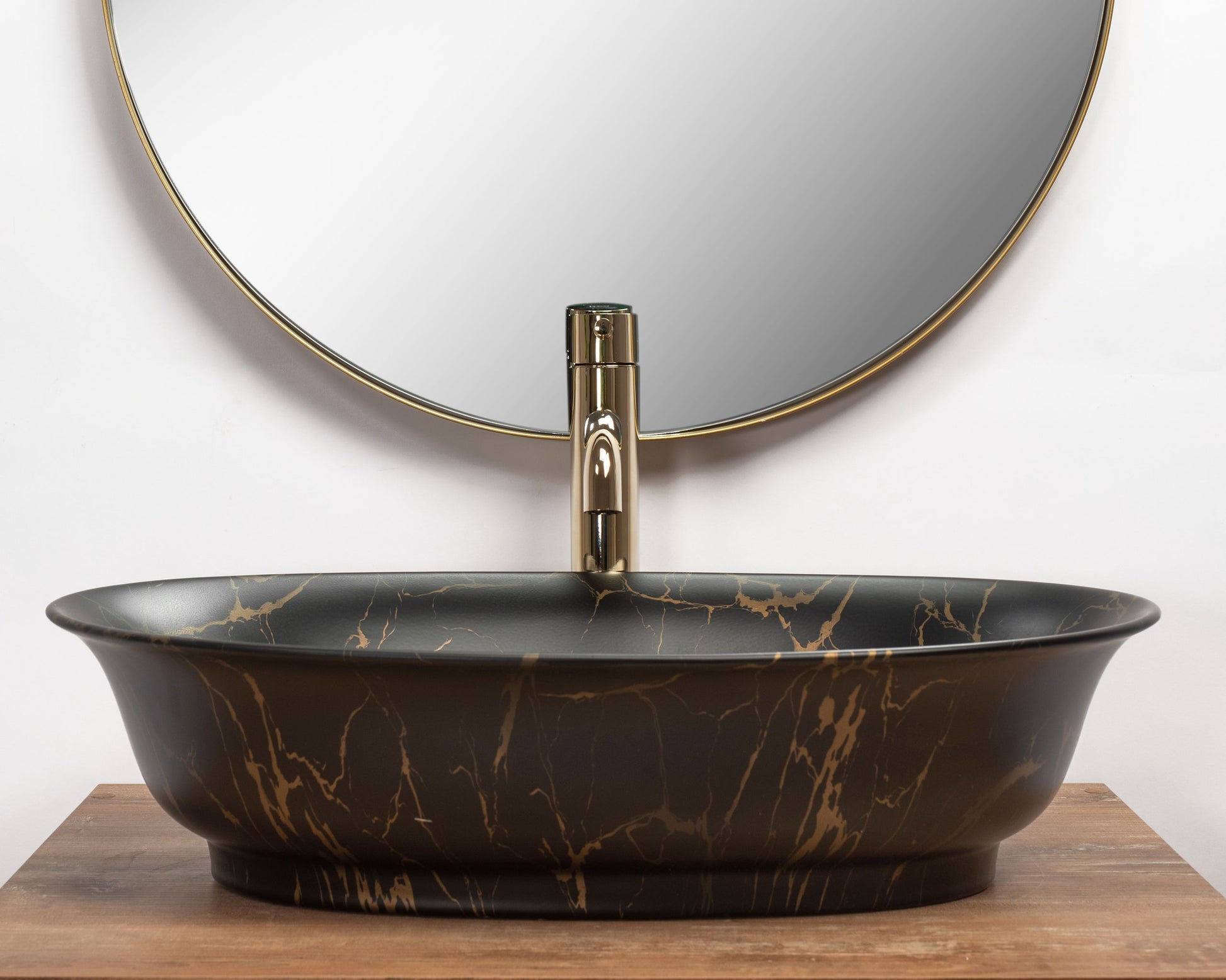 Lavoar blat Rea Roma Marble, 56x40cm, ceramica sanitara - MarbelOn