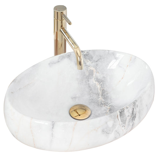 Lavoar blat Rea Linda Granit, 48.5x34cm, ceramica sanitara - MarbelOn