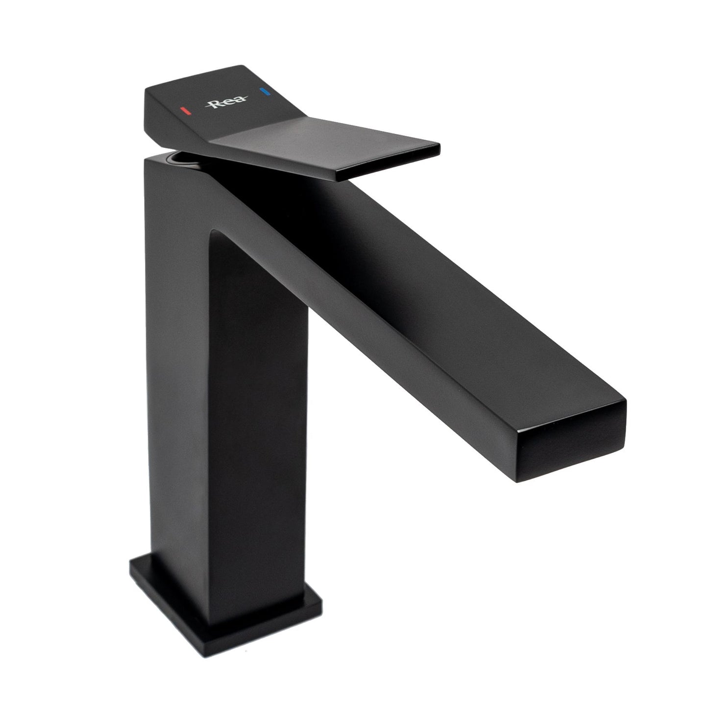 Baterie lavoar Rea Duet Black, alama, 15.5 cm, finisaj negru mat - MarbelOn