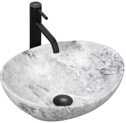 Lavoar blat Rea Sofia Stone, 41x34.5cm, ceramica sanitara