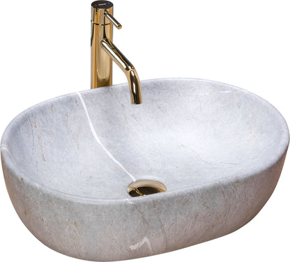 Lavoar blat Rea Lara Grey, 48.5x35cm, ceramica sanitara - MarbelOn