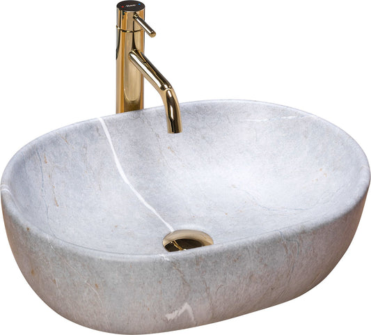 Lavoar blat Rea Lara Grey, 48.5x35cm, ceramica sanitara - MarbelOn