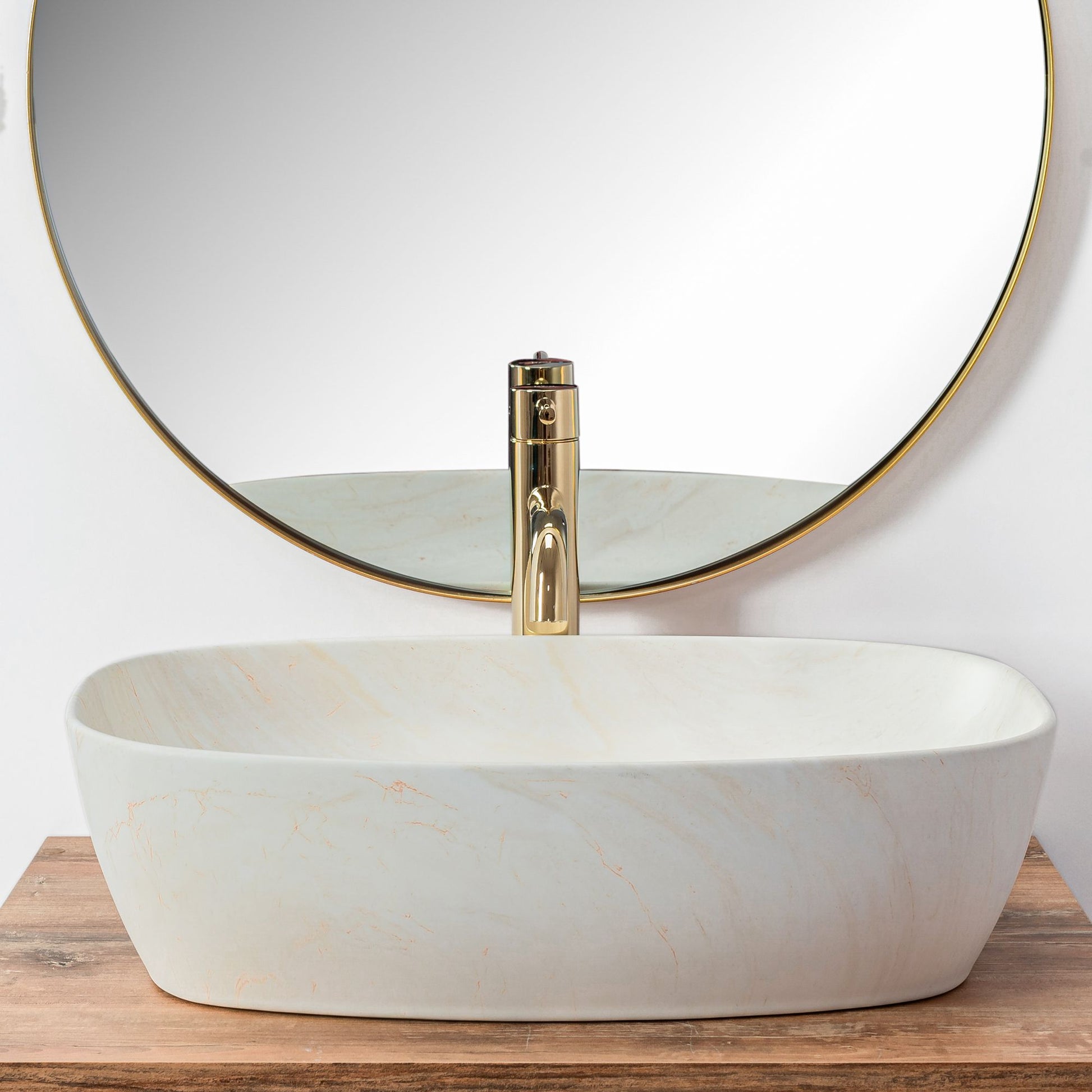 Lavoar blat Rea Ivory, 51x39.5cm, ceramica sanitara - MarbelOn