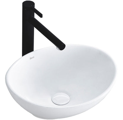 Lavoar blat Rea Sofia, 41x34cm, ceramica sanitara