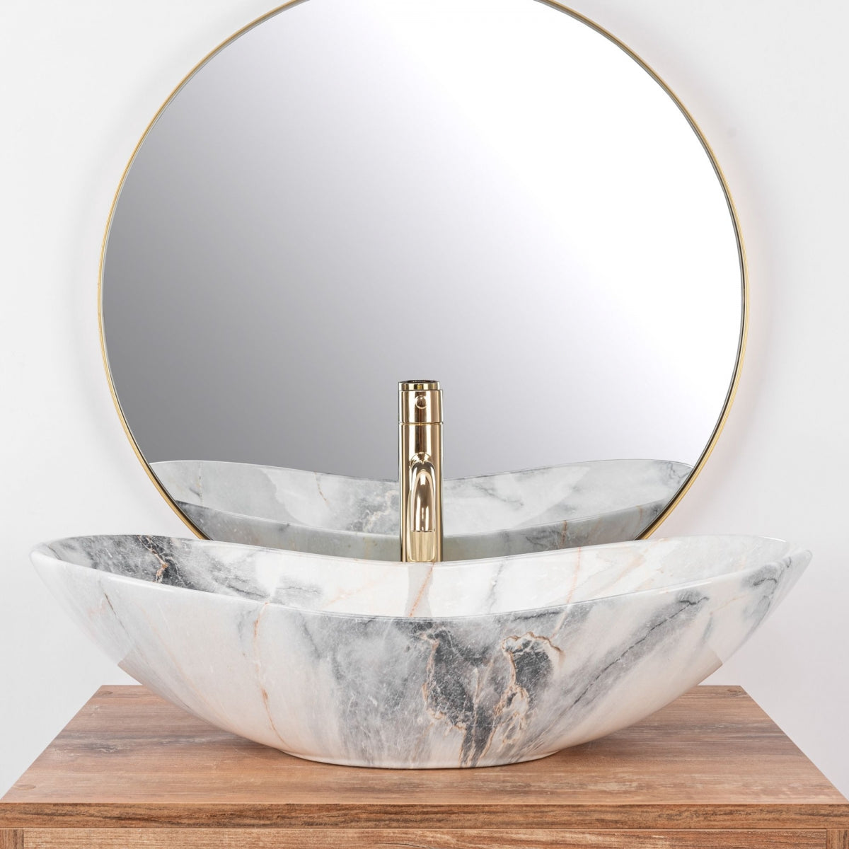 Lavoar blat Rea Royal Granit Shiny, 60x36cm, ceramica sanitara - MarbelOn