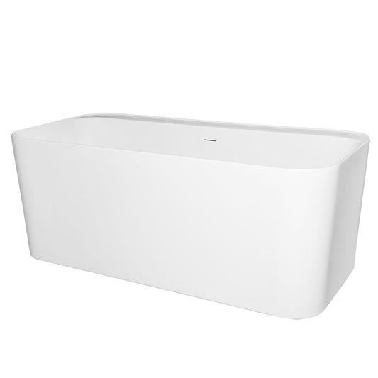 Cada de baie freestanding Mbo-Emma, 150x73x58, alb, acril antibacterian - MarbelOn