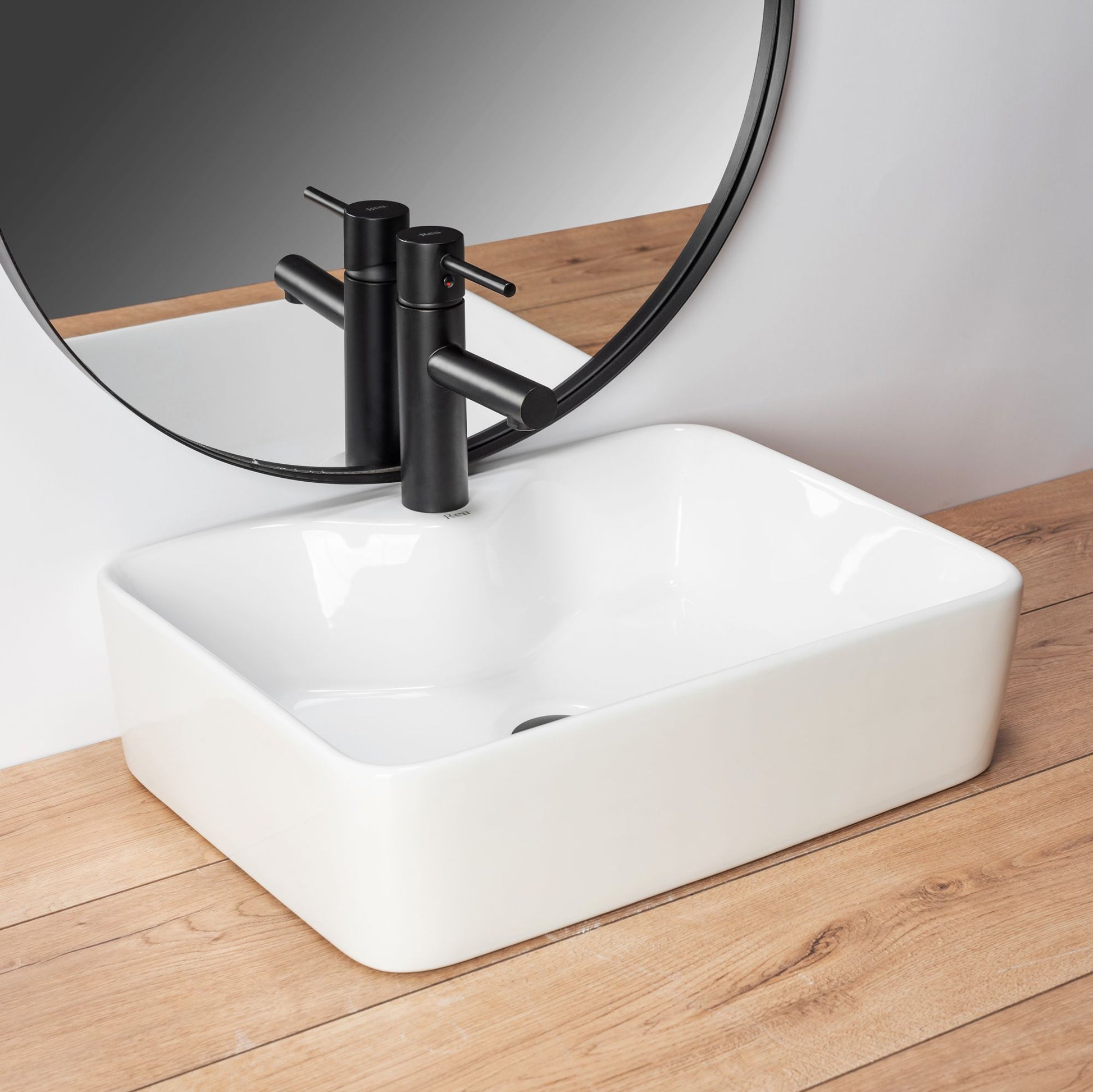 Lavoar blat Rea Kelly White, 49x38cm, ceramica sanitara - MarbelOn