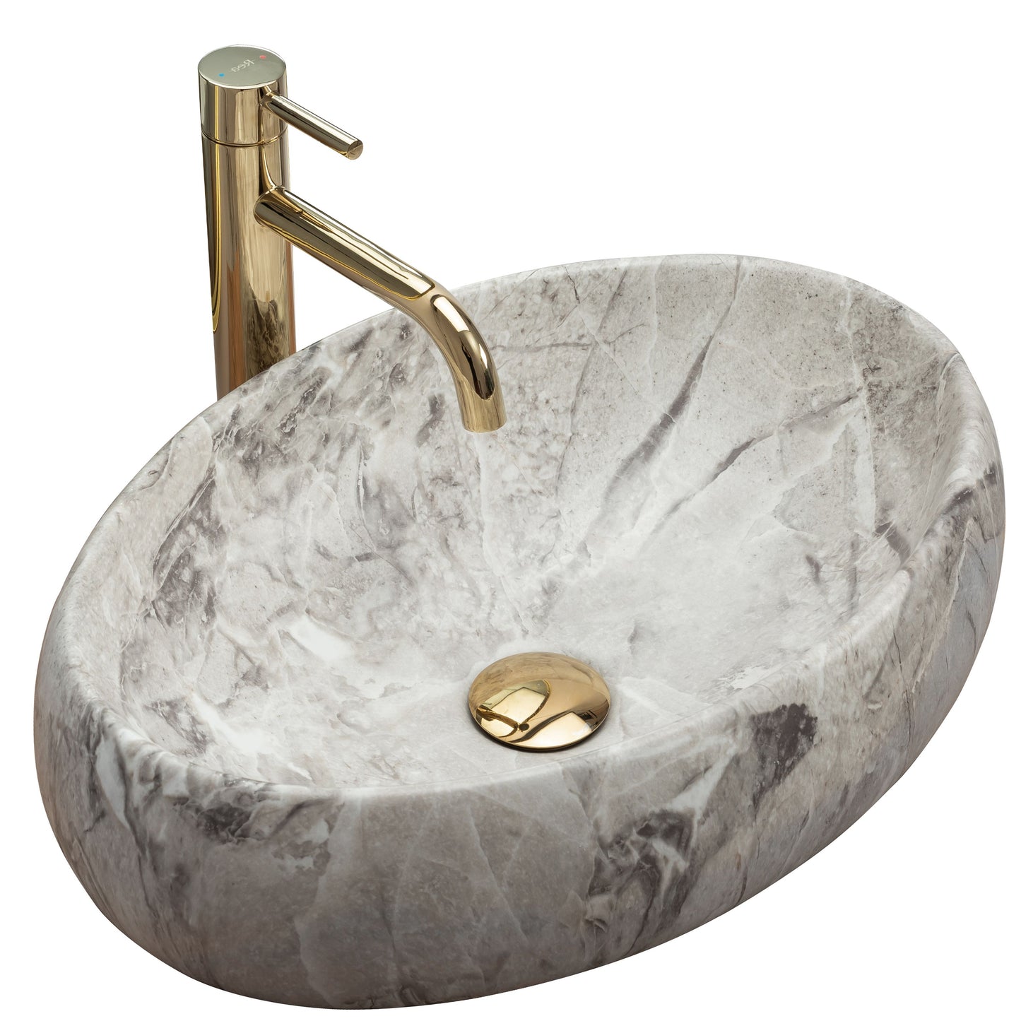 Lavoar blat Rea Linda Stone, 48.5x34cm, ceramica sanitara - MarbelOn