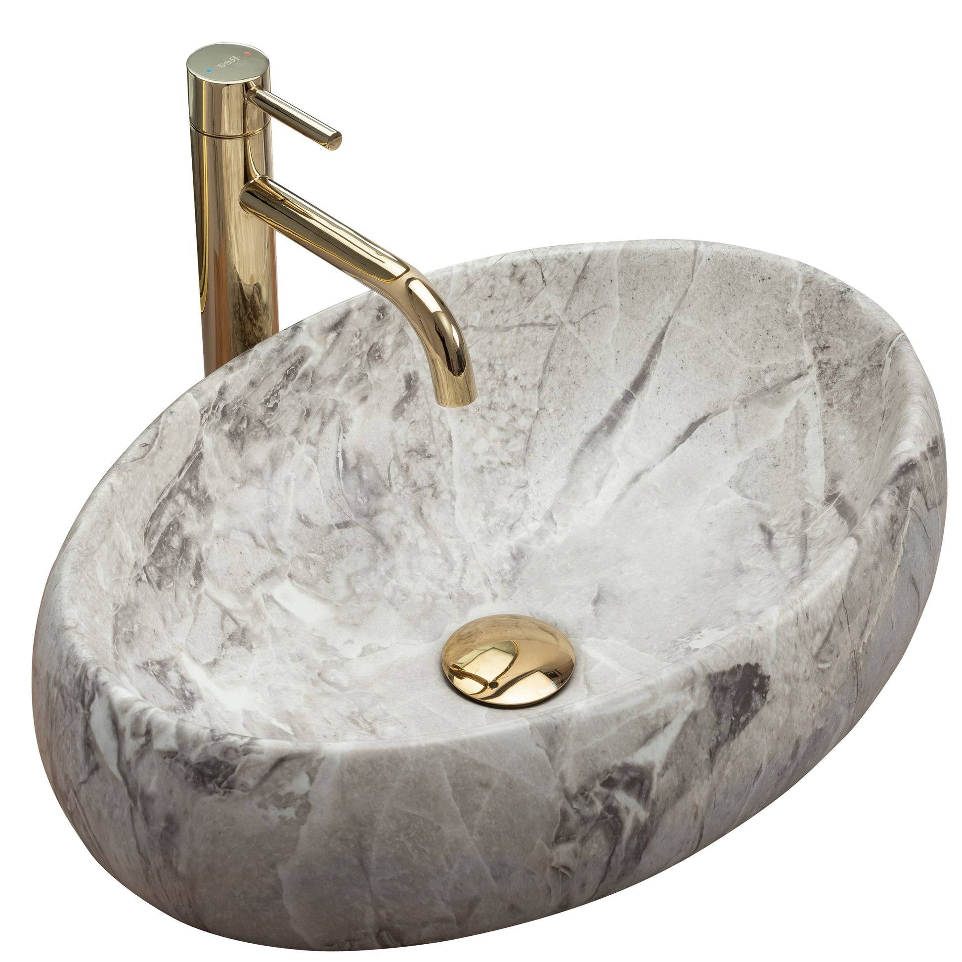 Lavoar blat Rea Linda Stone, 48.5x34cm, ceramica sanitara - MarbelOn
